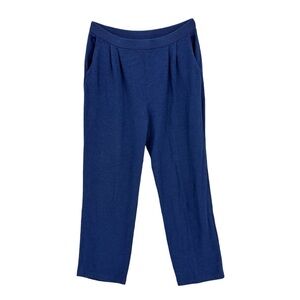 ST. JOHN Santana Knit Pants High Waisted Blue